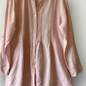 Linen pretty pink top. Great condition.